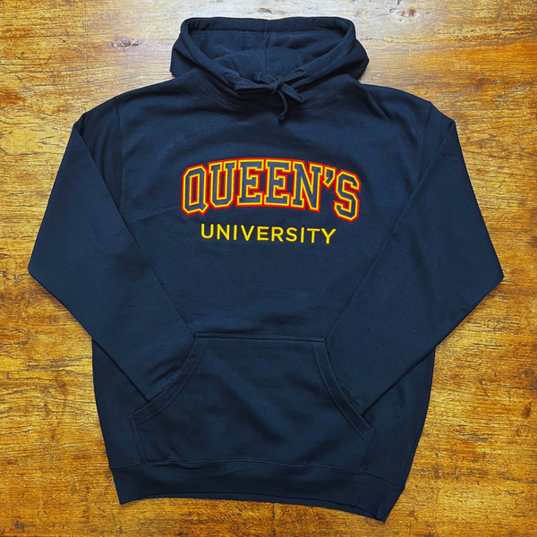 APPLIQUE HOODIE NAVY