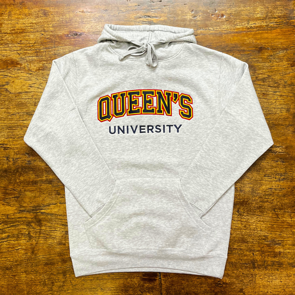 APPLIQUE HOODIE GREY