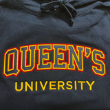 APPLIQUE HOODIE NAVY